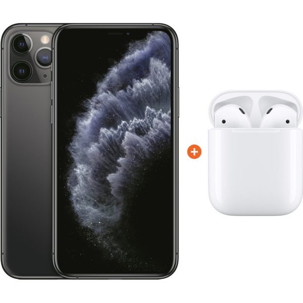 Apple iPhone 11 Pro 64 GB Space Gray + Apple AirPods 2 met oplaadcase | Apple Mobiele telefoons