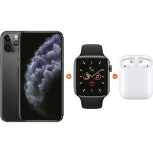 Apple iPhone 11 Pro 64 GB Space Gray + Apple Watch 5 44mm + Apple AirPods 2 met oplaadcase | Apple Mobiele telefoons