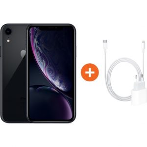 Apple iPhone Xr 128 GB Zwart + 18w Lightning Snellader | Apple Mobiele telefoons